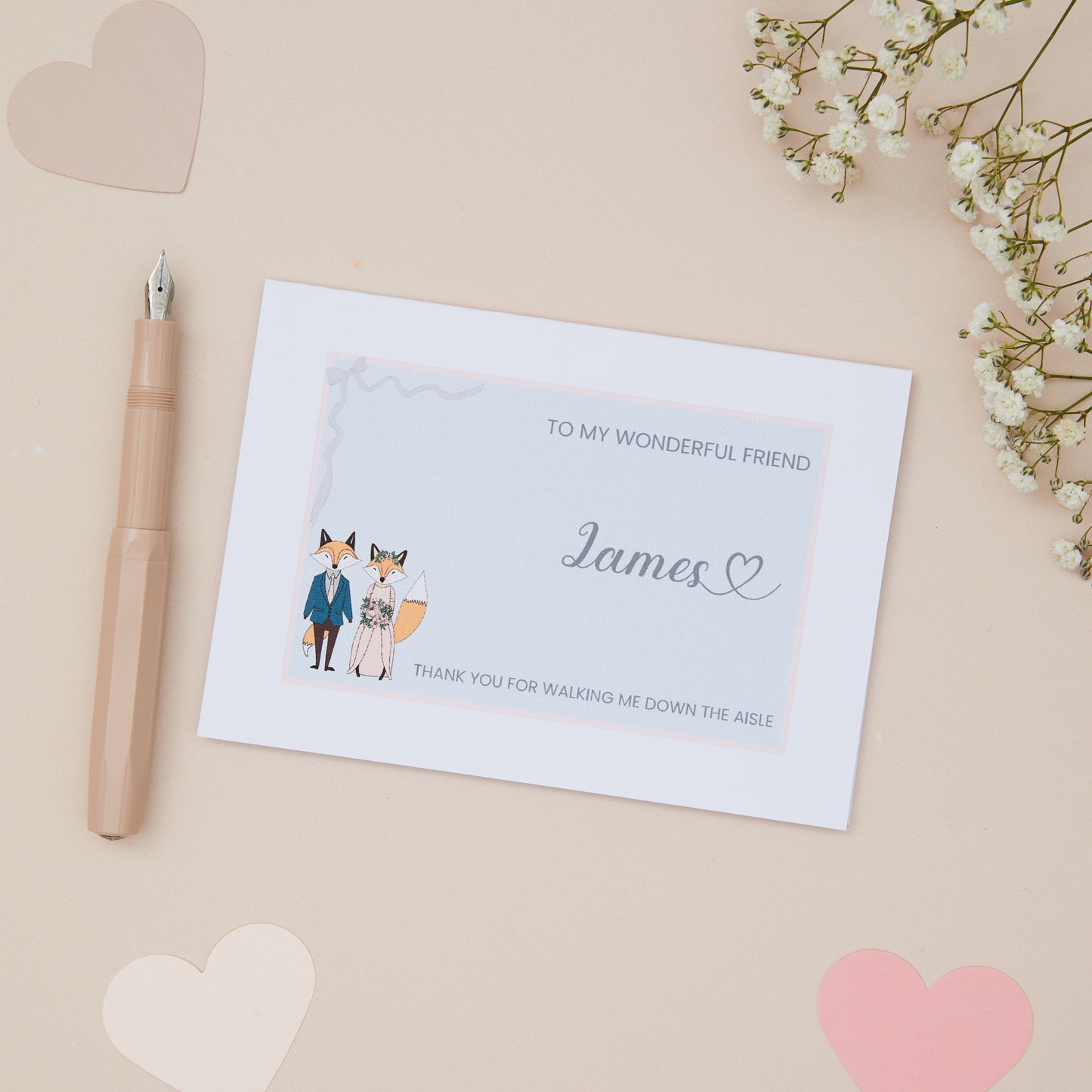 Friend Thanks Walk Down Aisle Card - Susie Does Stationery