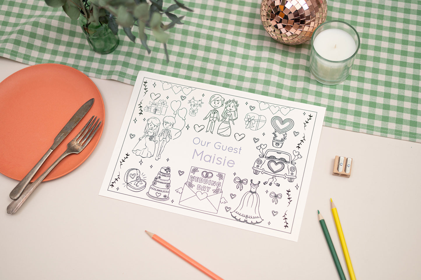Kids Wedding Activity Mat - Susie Does Stationery