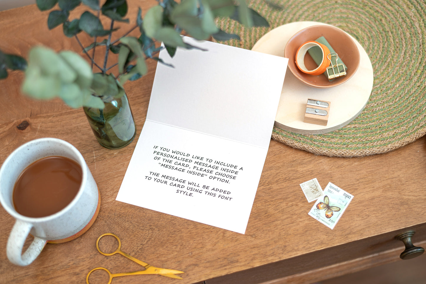 Message Inside Card Example