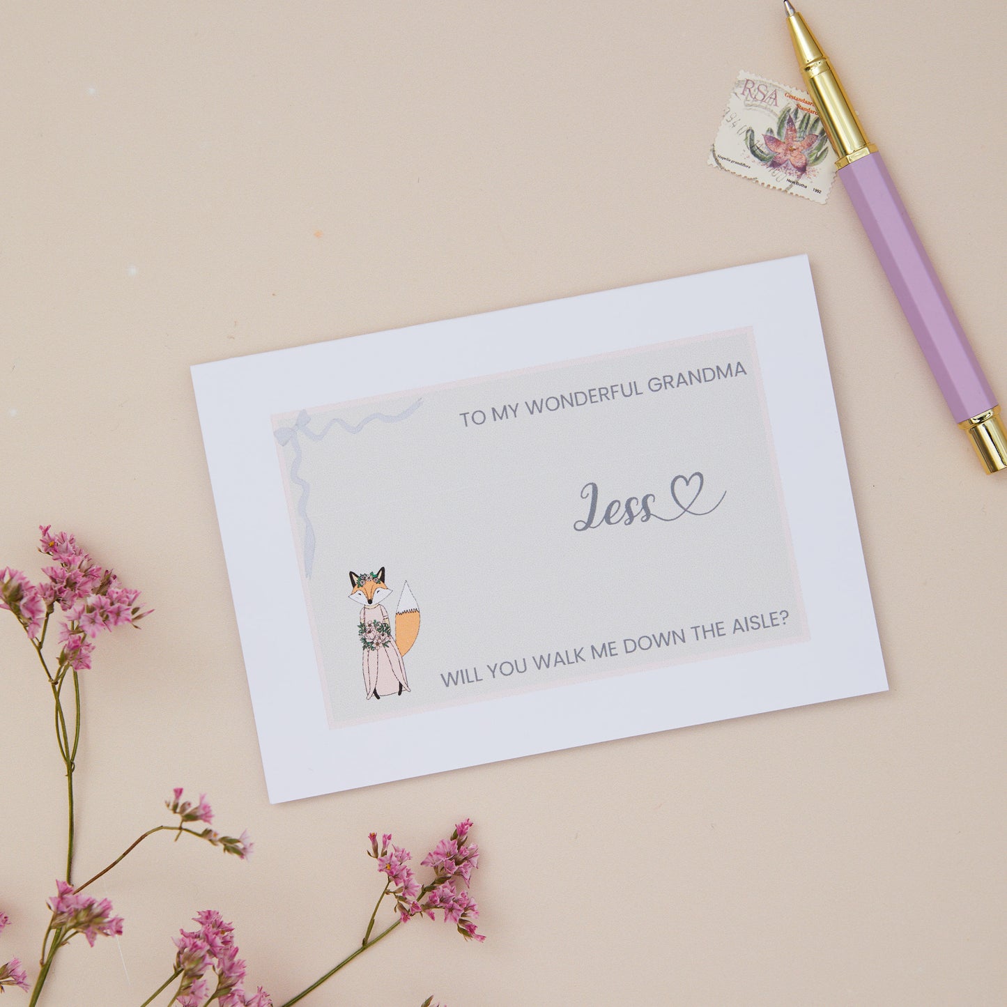 Grandmother Walk Aisle Card - Susie Does Stationery