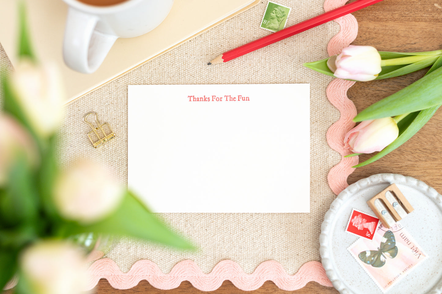 Letterpress Thank You Card