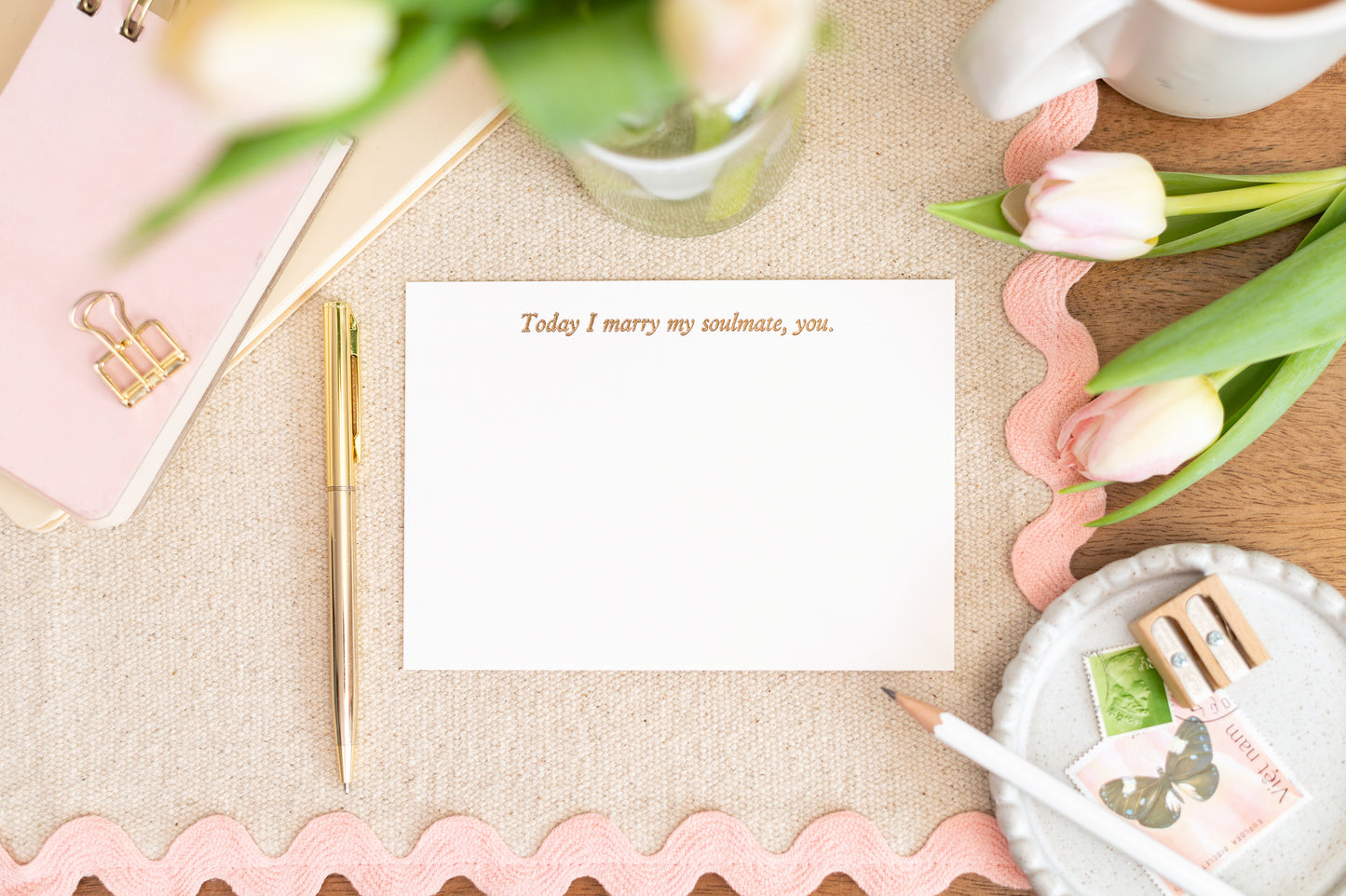 Letterpress On Our Wedding Day Cards
