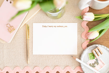 Letterpress On Our Wedding Day Cards