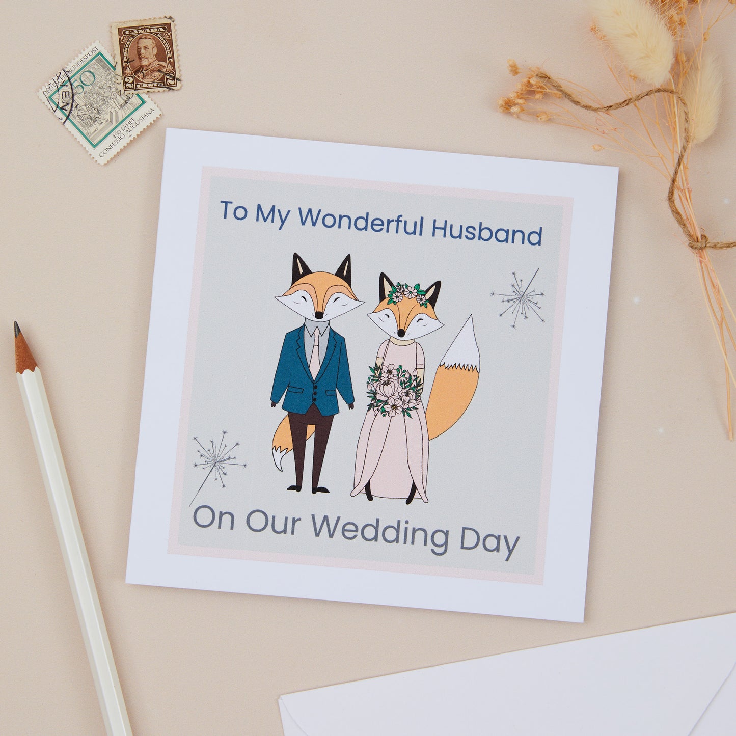 To My Husband On Our Wedding Day Card