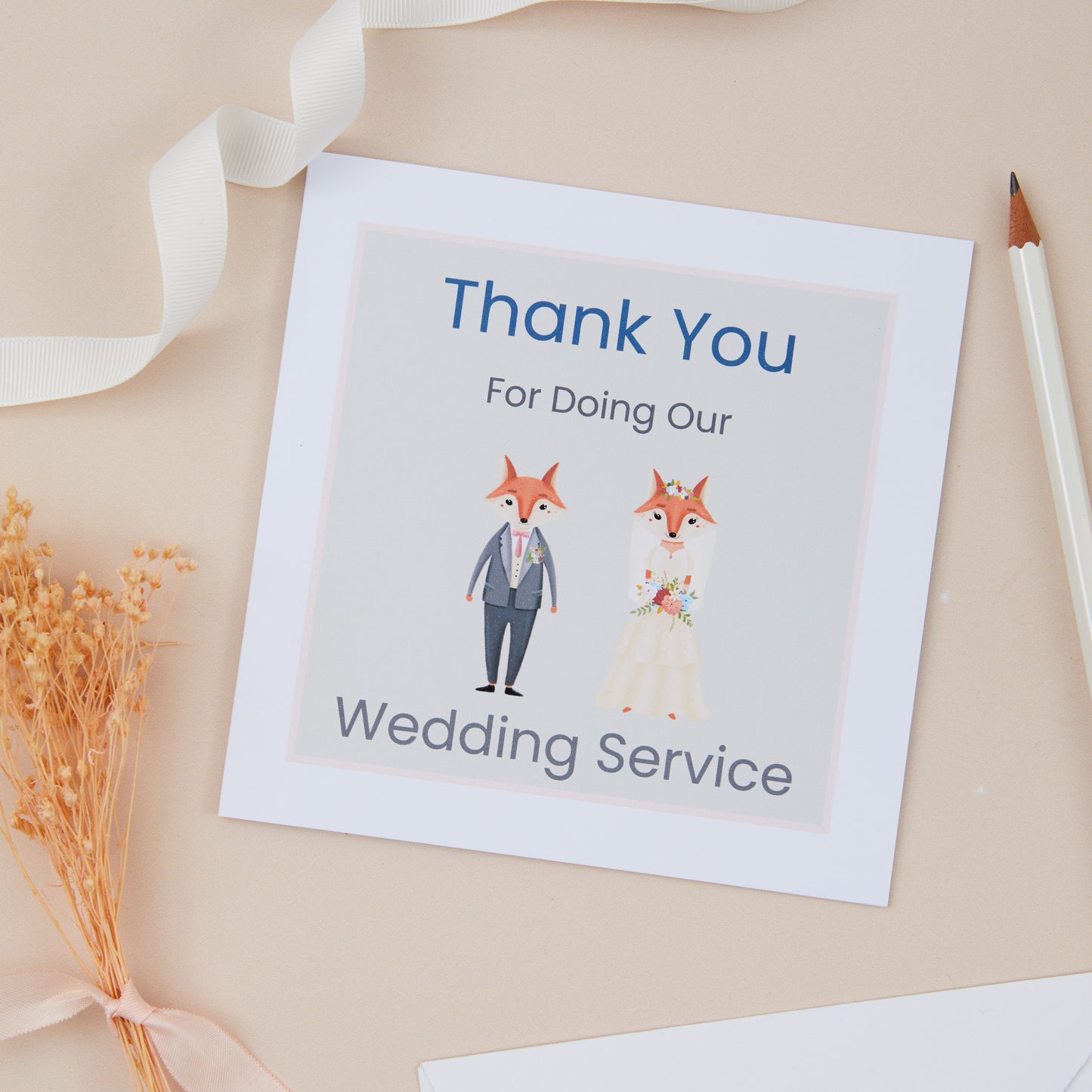 Wedding Service Card Thank You Card