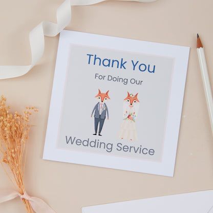 Wedding Service Card Thank You Card